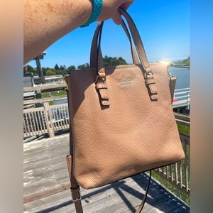 Kate Spade Pebbled leather cream crossbody bag